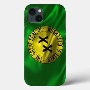 State of Jefferson Waving Flag iPhone Case 13 Hülle