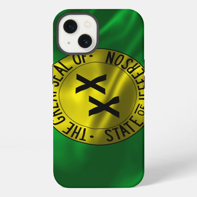 State of Jefferson Winkende Flagge iPhone-Hülle iPhone Hülle (Rückseite)