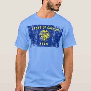 State of Oregon Flag-Shirt Vintage Retro Männer Fr T-Shirt