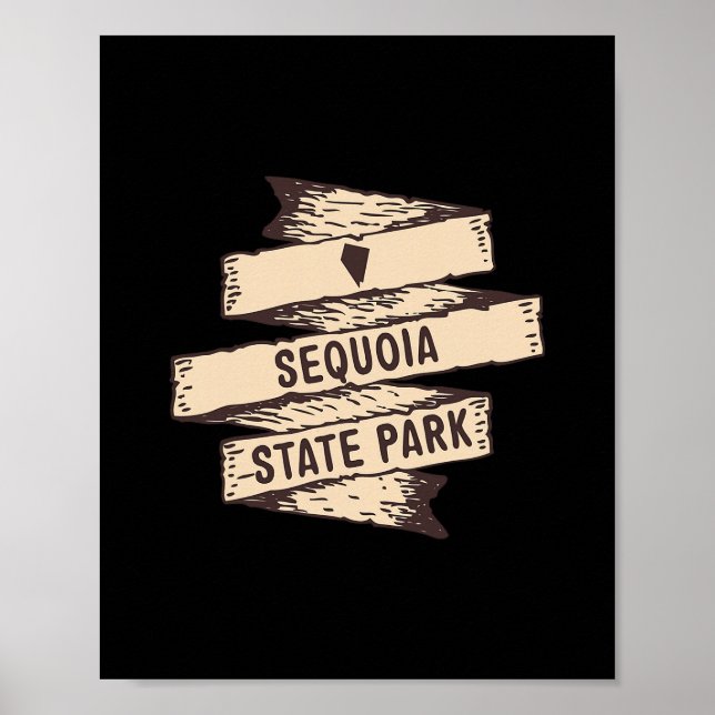 State Park Sequoia Nevada Nv Holzschild Urlaub  Poster (Vorne)