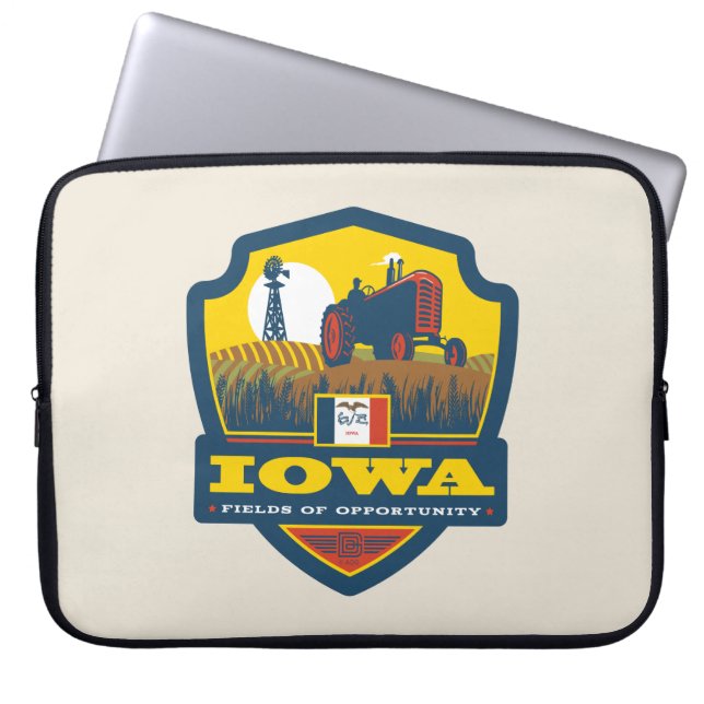 State Pride Iowa Laptopschutzhülle (Vorderseite)