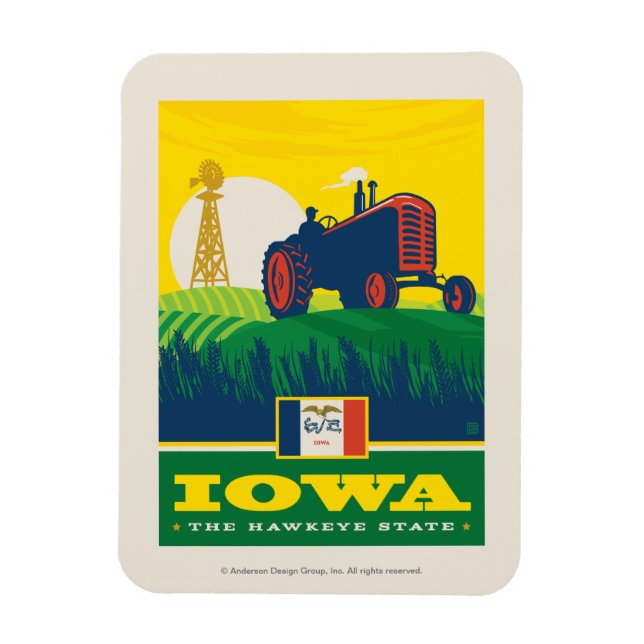State Pride Iowa Magnet (Vertikal)