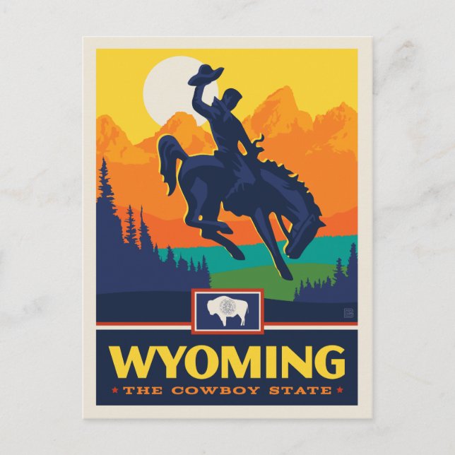 State Pride Wyoming Postkarte (Vorderseite)