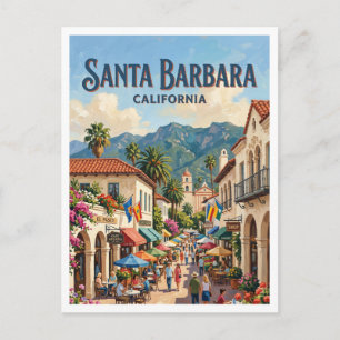 State Street Santa Barbara Kalifornien Postkarte