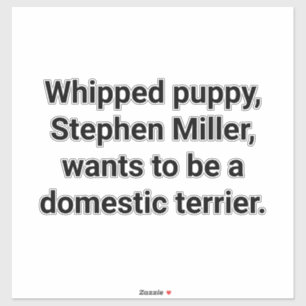 State Terrier Stephen Miller Hankamer Artjunkhaus Aufkleber