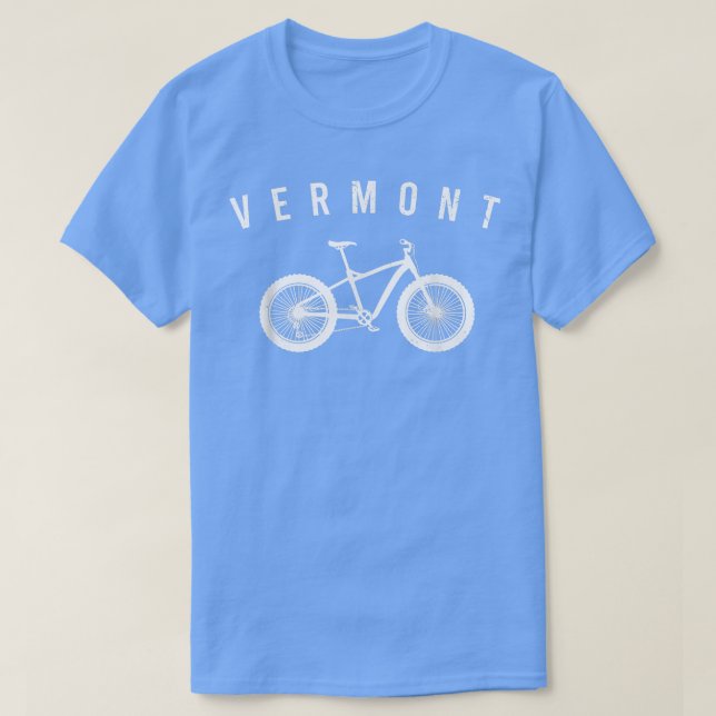State Vermont Map Fatbike Fat Bike Tire Offroad Sn T-Shirt (Design vorne)