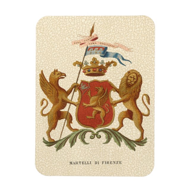 Stated Heraldic Abzeichen mit Griffin und Lion Magnet (Vertikal)
