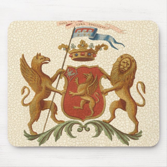 Stated Heraldic Abzeichen mit Griffin und Lion Mousepad (Vorne)