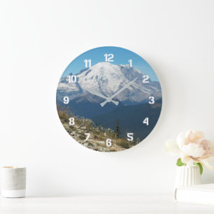 Stated Mount Rainier Landschaft Große Wanduhr