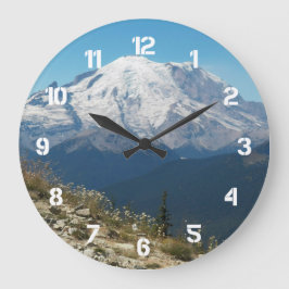 Stated Mount Rainier Landschaft Große Wanduhr