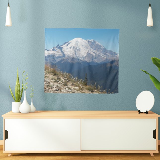 Stated Mount Rainier Landschaft Wandteppich (In Situ (Cabinet))