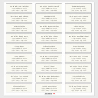 STATELY Black / Ecru Guest Address Labels