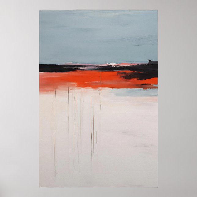 Statement Brushstroke Art - Bold Stroke Art Poster (Vorne)