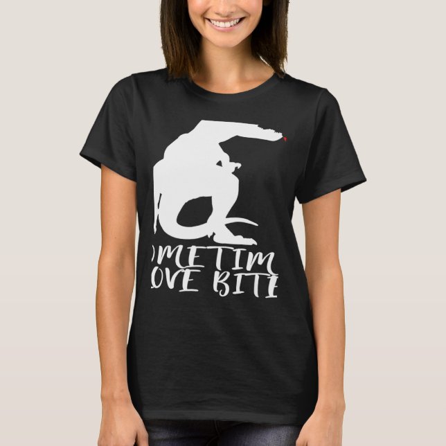Statement Dinosaur Valentinstag Herz T-Shirt (Vorderseite)