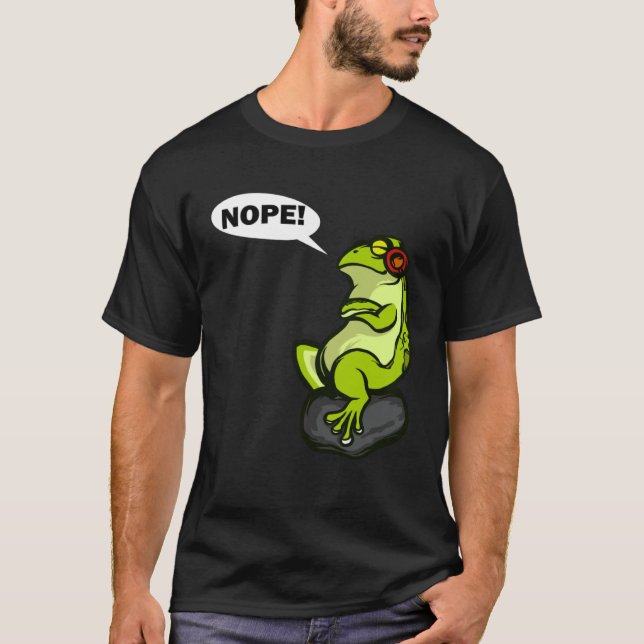 Statement Frog Nope No No Fun T-Shirt (Vorderseite)