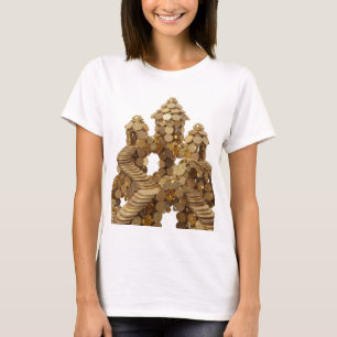 Statement Gold ABSTRACT ART Design T-Shirt