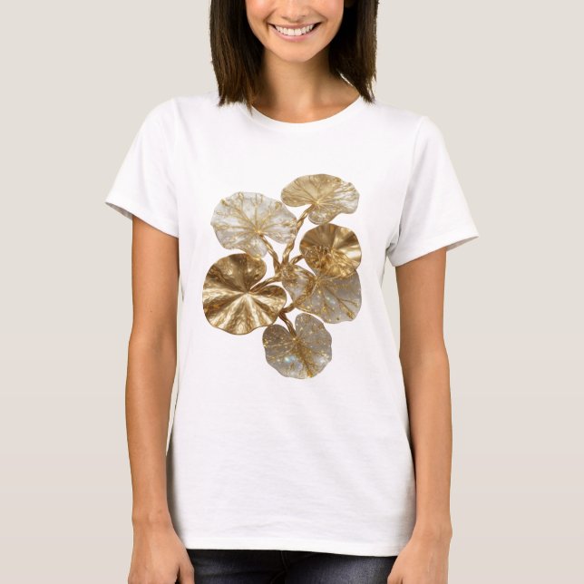 Statement Gold ABSTRACT ART Statement T-Shirt (Vorderseite)
