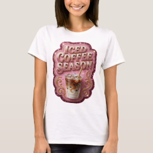Statement Gold EISKAFFEE-ZEIT Moderner Design T-Shirt
