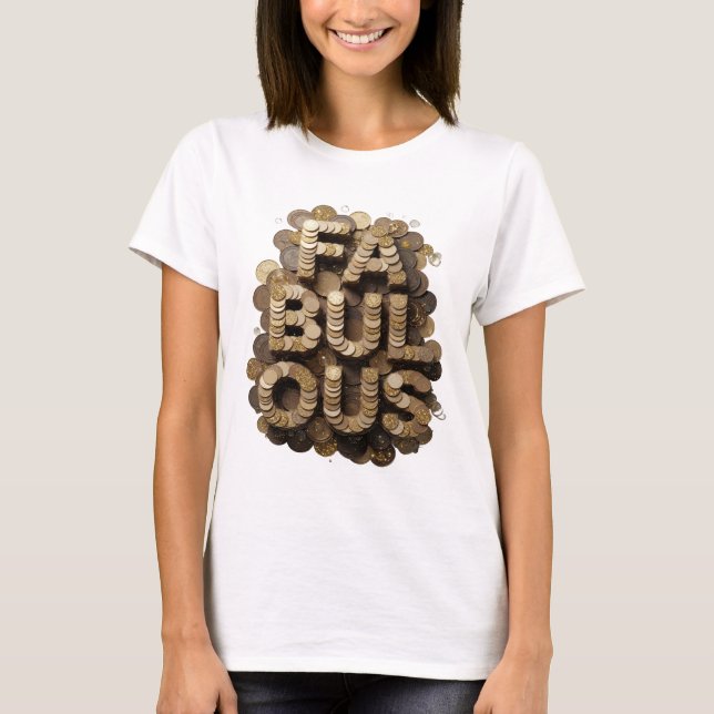 Statement Gold FABULOUS Druck T-Shirt (Vorderseite)