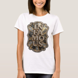 Statement Gold IN FAMOUS Grafikdesign T-Shirt