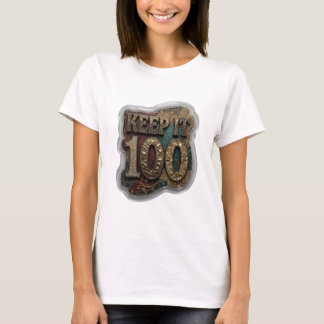 Statement Gold KEEP IT 100 Zitat-Shirt T-Shirt
