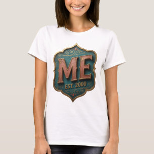 Statement Gold ME EST 2000 Zitat Design T-Shirt