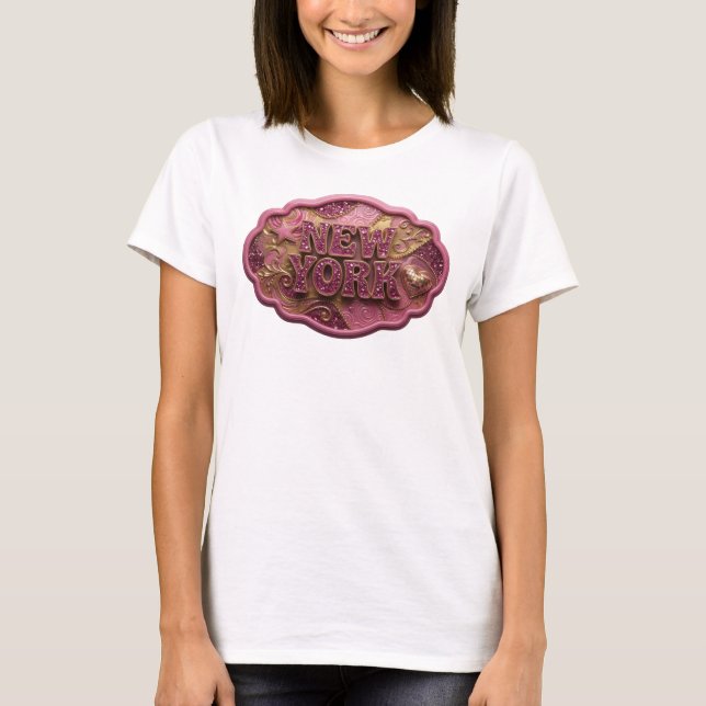 Statement Gold NEW YORK Grafik T-Shirt (Vorderseite)