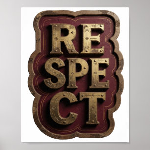 Statement Gold RESPEKT Druck Poster