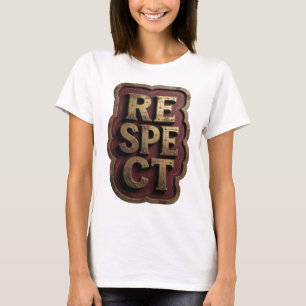 Statement Gold RESPEKT Druck T-Shirt