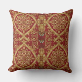 Statement Golden Red Ornate Cushion 4 Living Room Kissen
