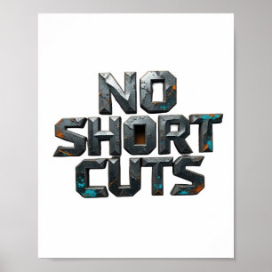 Statement Grau KEINE ABKÜRZUNGEN Textdesign Poster