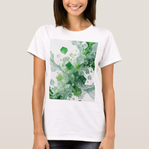 Statement Grün ABSTRACT ART Kundenspezifisches T-S T-Shirt