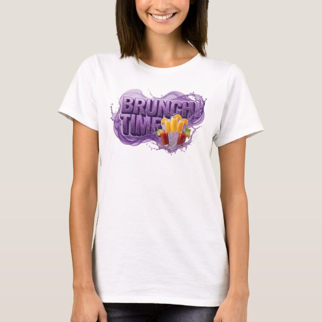 Statement Lila BRUNCH TIME Shirt Design (Vorderseite)