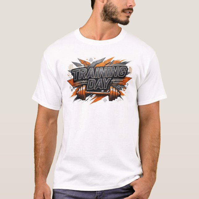 Statement Orange TRAINING DAY Wearable Art T-Shirt (Vorderseite)