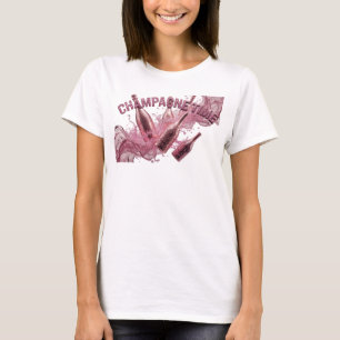 Statement Pink CHAMPAGNE TIME Grafik T-Shirt
