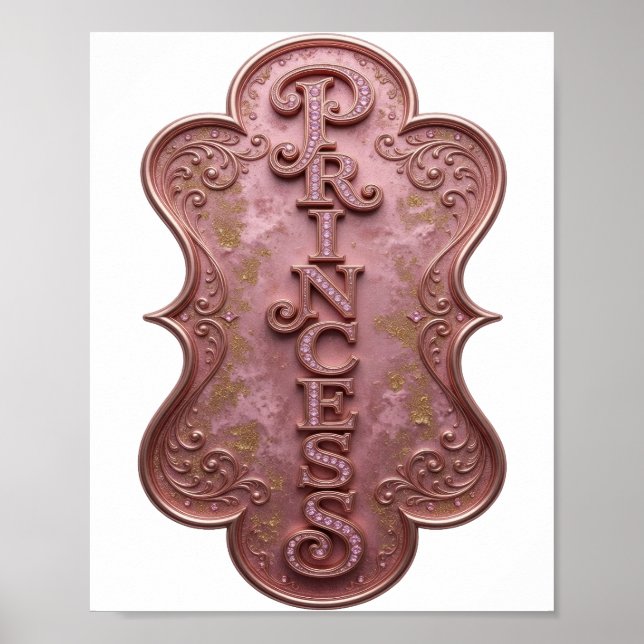 Statement Pink PRINCESS Design Poster (Vorne)
