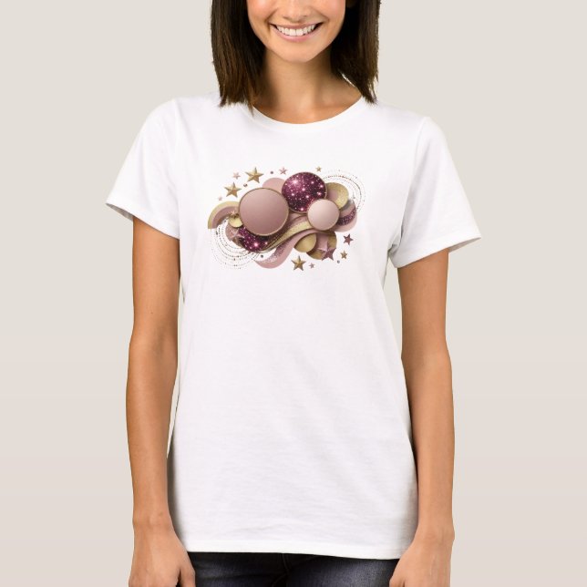 Statement Rot ABSTRACT ART Grafik T-Shirt (Vorderseite)
