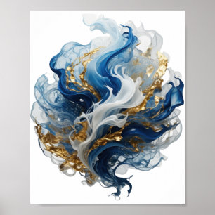 Statement Silber ABSTRACT ART Design Poster