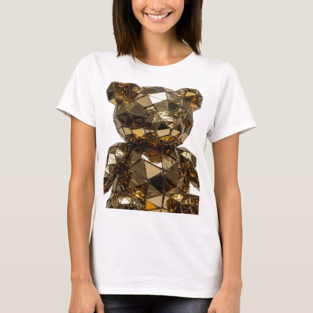 Statement Silber ABSTRACTE KUNST Design v2 T-Shirt (Vorderseite)