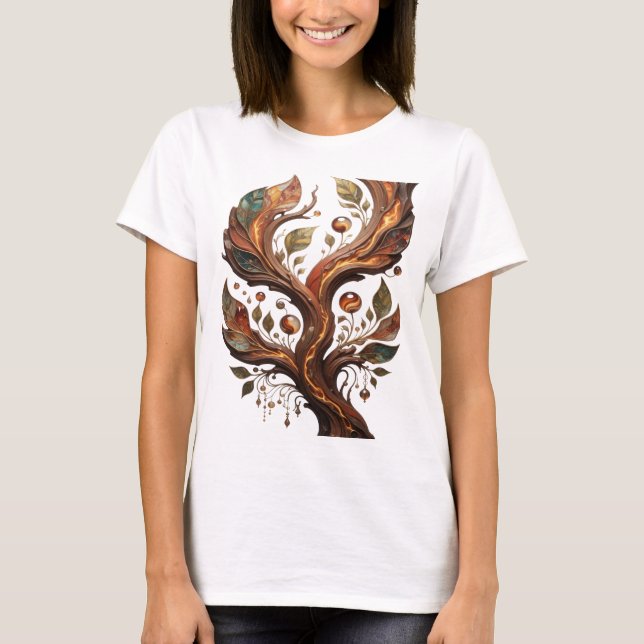 Statement Silber ABSTRACTE KUNST Künstlerisches Mo T-Shirt (Vorderseite)