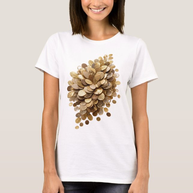 Statement Silber ABSTRACTE KUNST Künstlerisches Mo T-Shirt (Vorderseite)