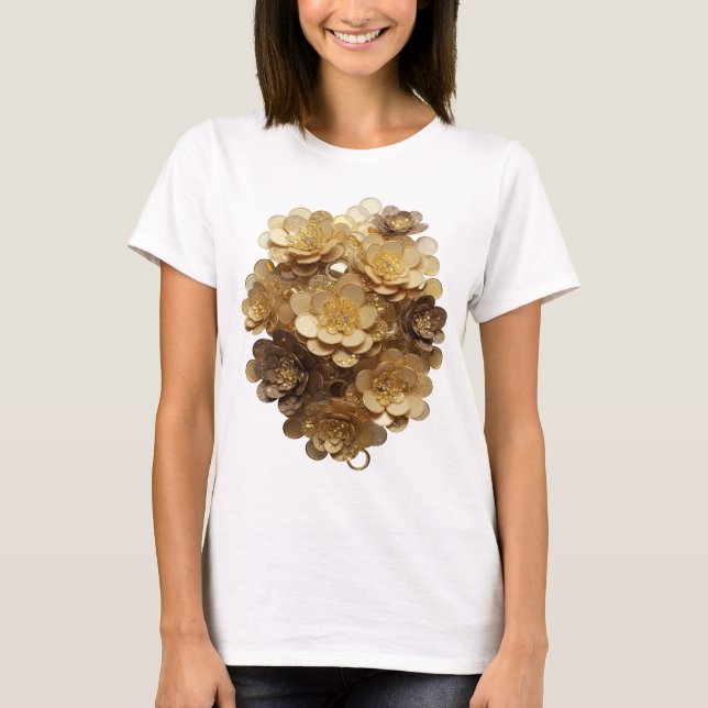 Statement Silber ABSTRACTE KUNST Kunstprint v3 T-Shirt (Vorderseite)