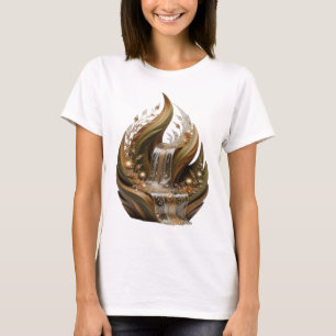 Statement Silber ABSTRACTE KUNST Mode Druck T-Shirt