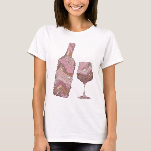Statement Silber ABSTRACTE KUNST Moderne Gestaltun T-Shirt (Vorderseite)