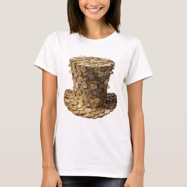 Statement Silber GOLDEN COINS HUT Modern Design T-Shirt (Vorderseite)