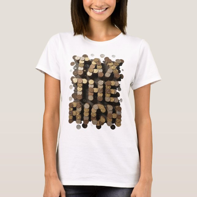 Statement Silber Steuer den Reichen Grafikdesign T-Shirt (Vorderseite)