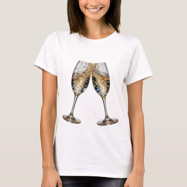 Statement Silver PROST AUF GUTE GESUNDHEIT Slogan  T-Shirt (Vorderseite)