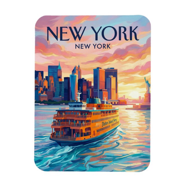 Staten-Island-Fähre USA Magnet (Vertikal)