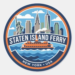 Staten Island-Fähre USA Runder Aufkleber