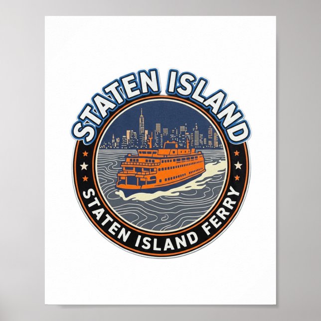 Staten Island Ferry – Morgendämmerung Poster (Vorne)